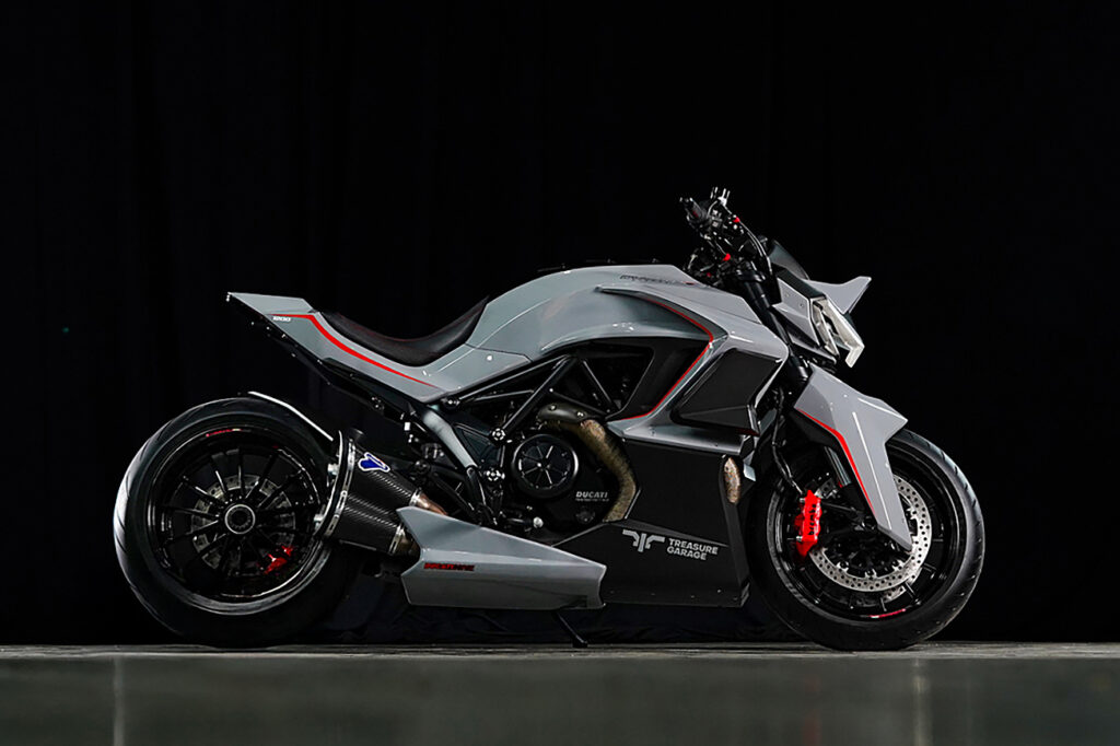EVANGELION: Ducati Diavel by Treasure Garage.