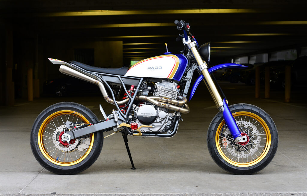 Rothmans inspired Honda XR650L by Parr Motorcycles.