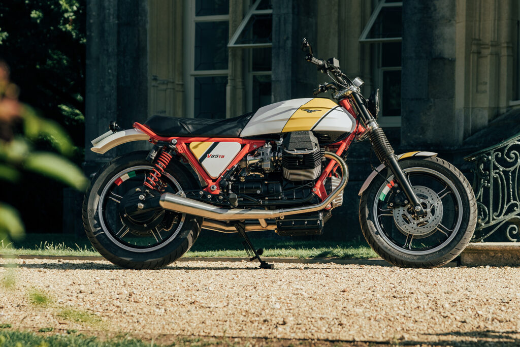 Moto Guzzi 850 T5 by Side Rock Cycles.