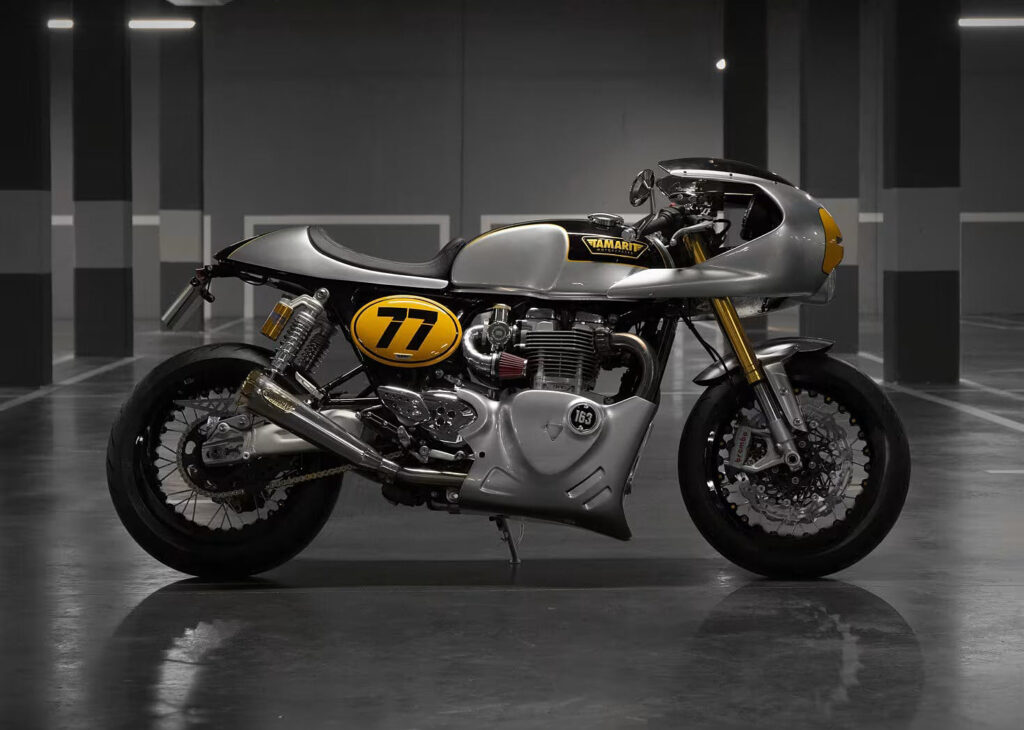 TIGER KING: Triumph Thruxton ‘Byakko’ from Tamarit.