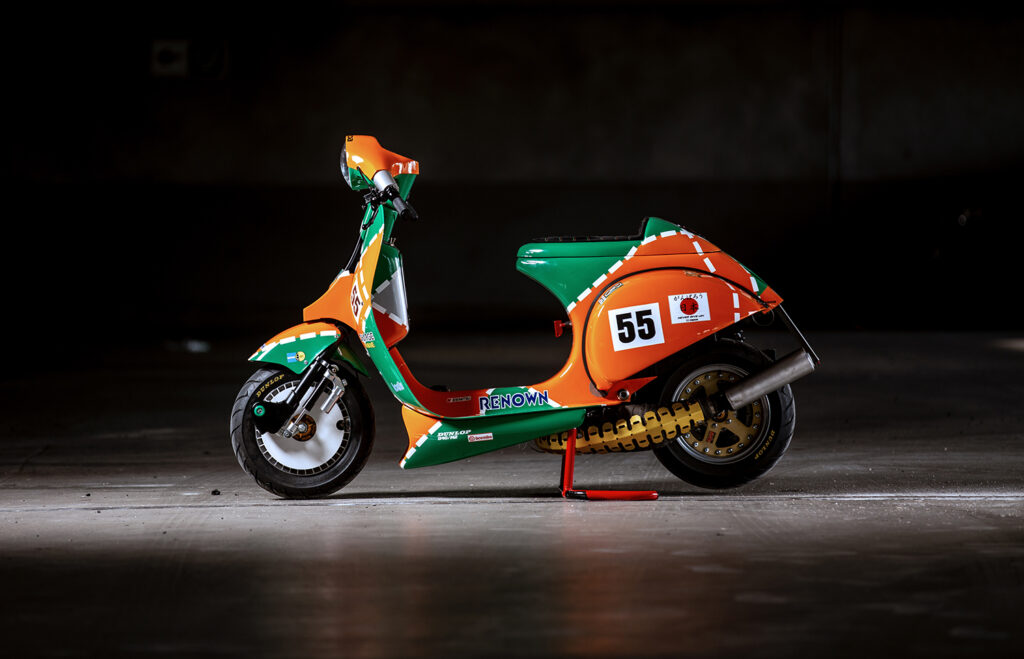 MAZDA 787B: A Vespa scooter inspired by Le Mans legend.